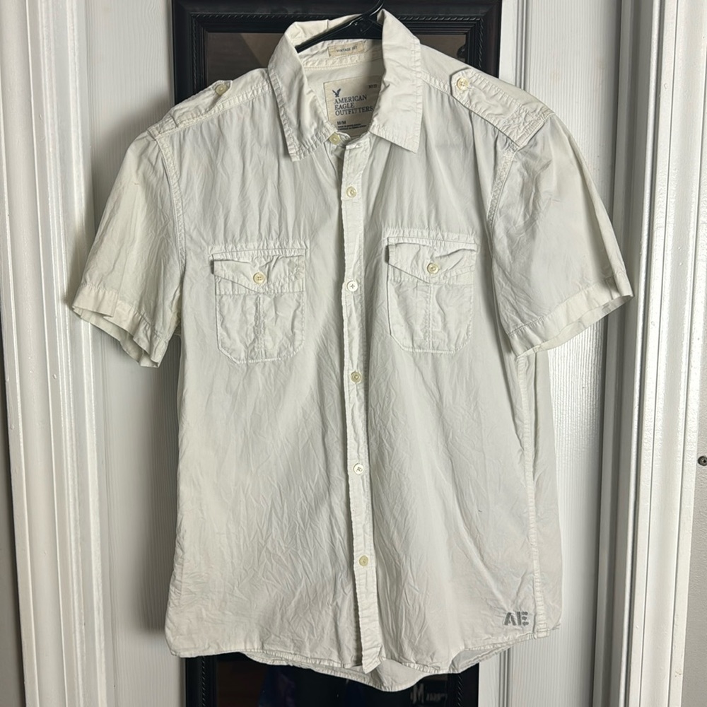 American Eagle A&E Vintage White button shirt